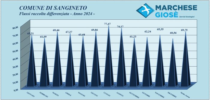 Flussi raccolta differenziata Anno 2024 Sangineto